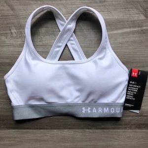 White Under Armour Sports bra